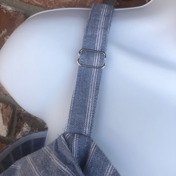 Ashley Stewart blue and white striped romper sz 12 - Picture 8 of 9